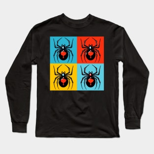 Pop Black Widow Spider - Cool Spider Long Sleeve T-Shirt